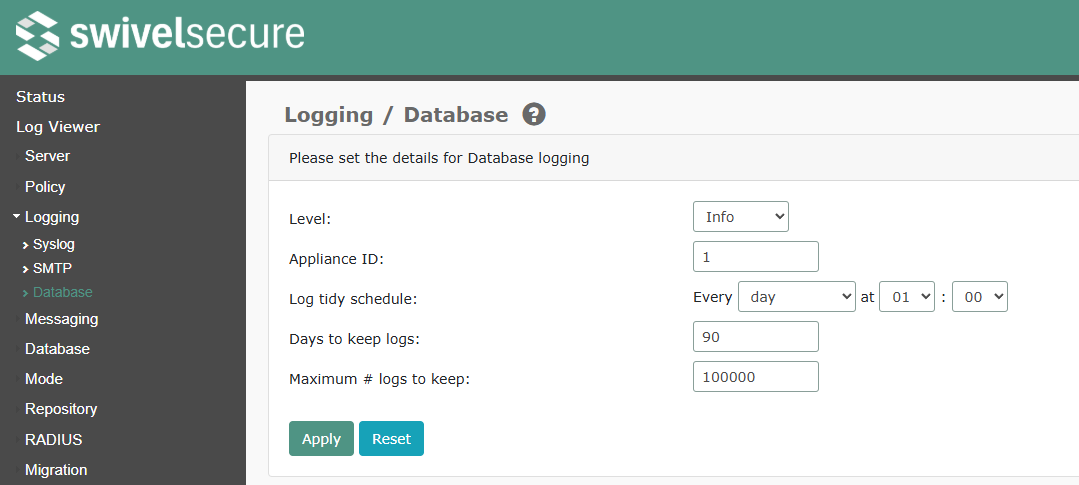 Database Logging