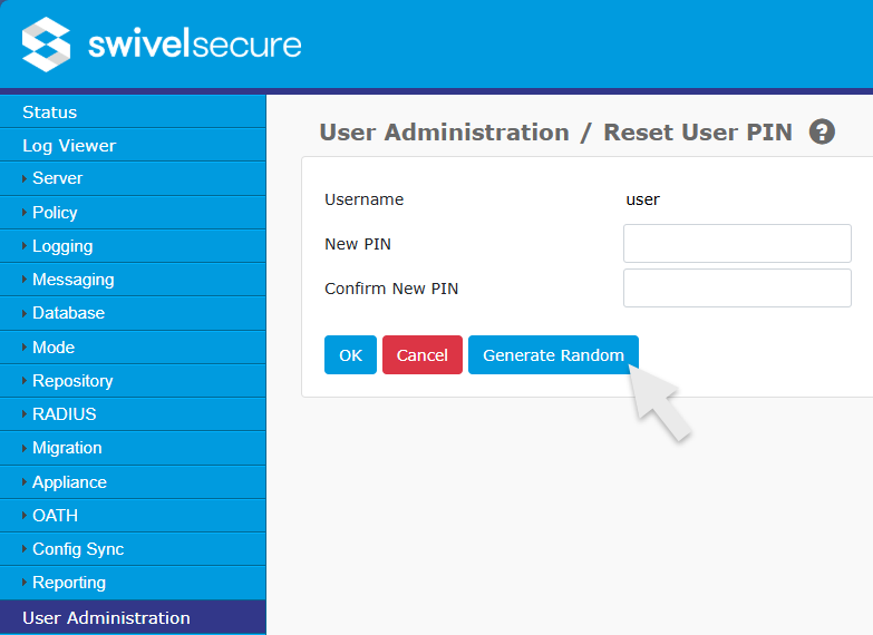 Generate Random PIN Button