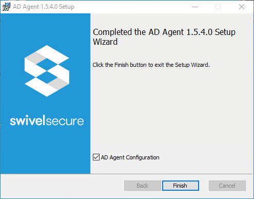 AD Agent Installer Finish Screen