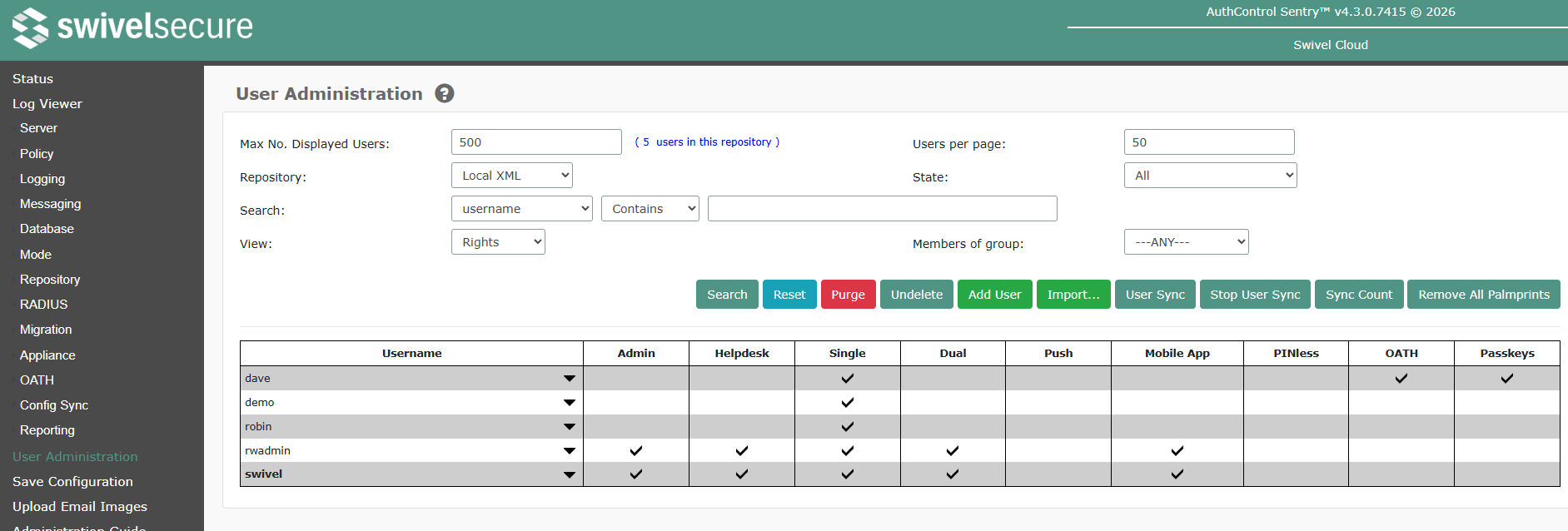 User Administration Overview